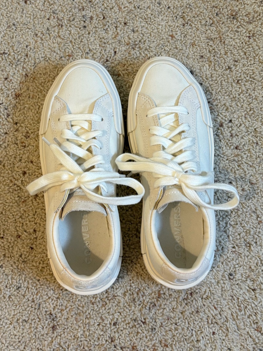 White Platform Converse